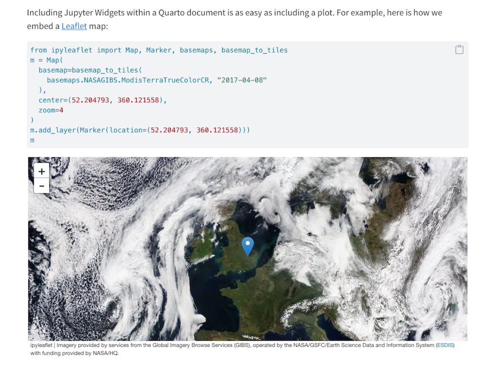 Jupyter widgets screenshot
