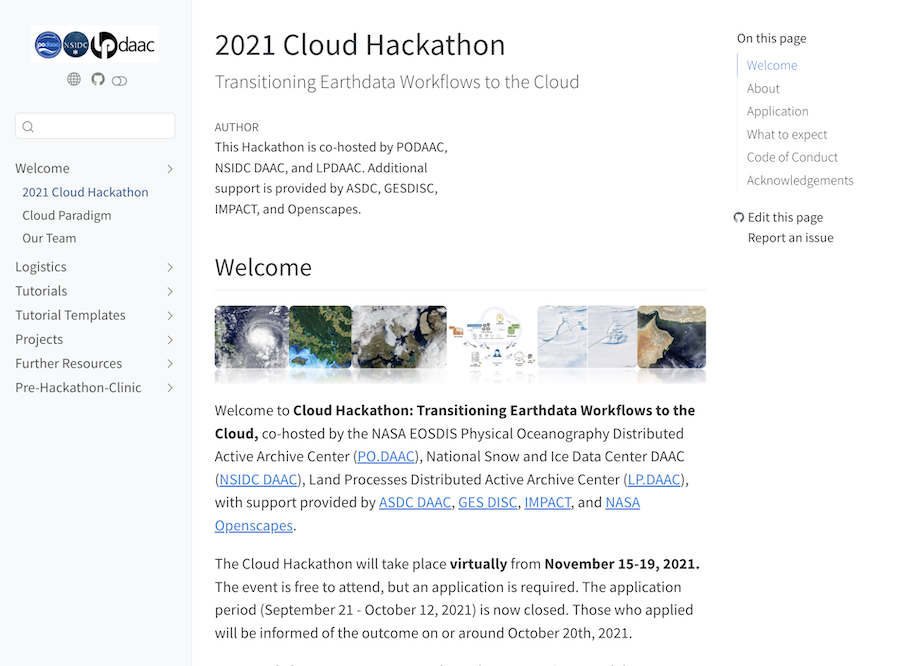 2021 Cloud Hackathon screenshot