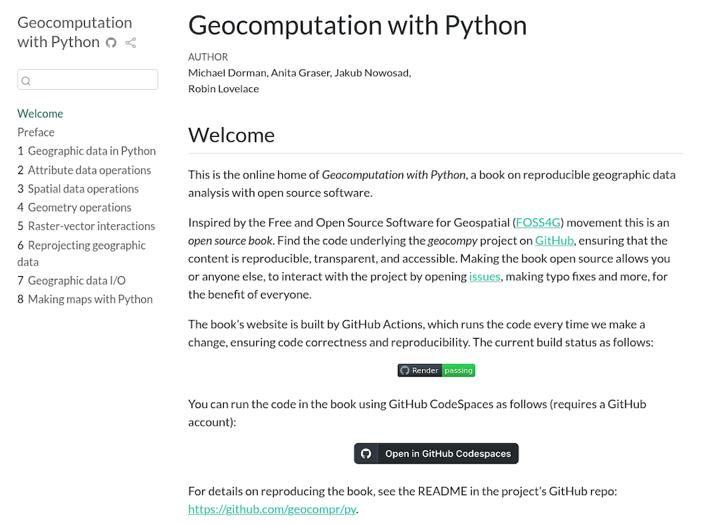 Geocomputation with Python screenshot